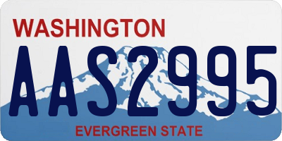 WA license plate AAS2995