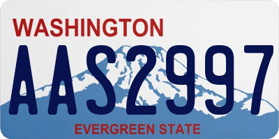 WA license plate AAS2997
