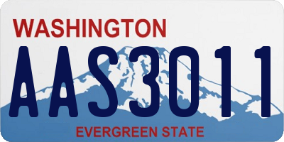 WA license plate AAS3011