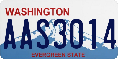 WA license plate AAS3014