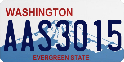 WA license plate AAS3015