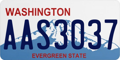 WA license plate AAS3037