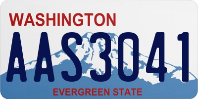 WA license plate AAS3041