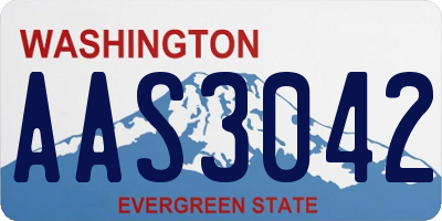 WA license plate AAS3042