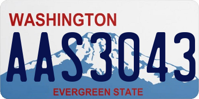 WA license plate AAS3043