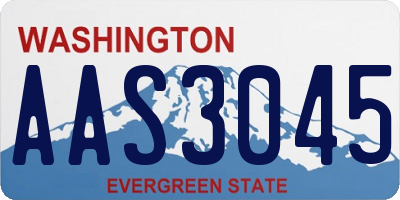 WA license plate AAS3045