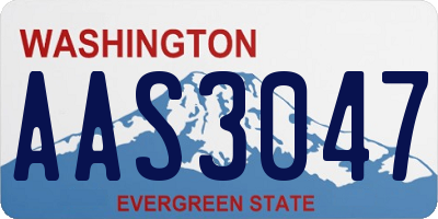 WA license plate AAS3047