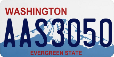 WA license plate AAS3050