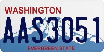 WA license plate AAS3051