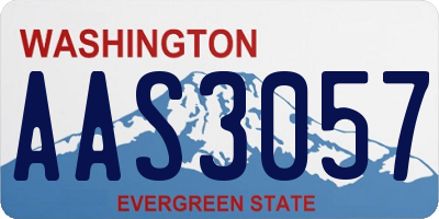 WA license plate AAS3057