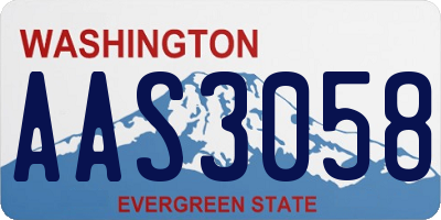 WA license plate AAS3058