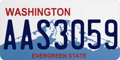 WA license plate AAS3059