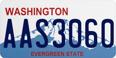 WA license plate AAS3060