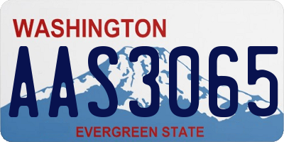 WA license plate AAS3065