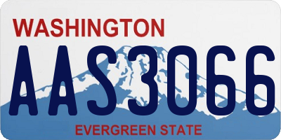 WA license plate AAS3066