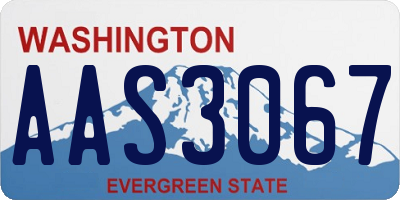 WA license plate AAS3067