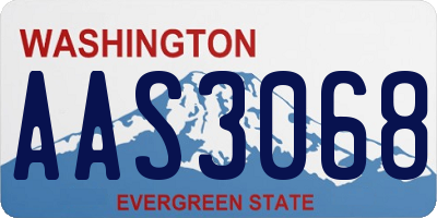 WA license plate AAS3068