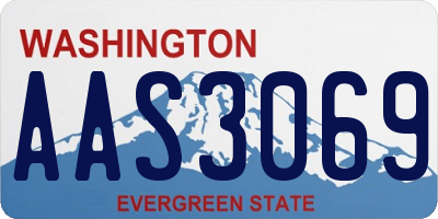 WA license plate AAS3069