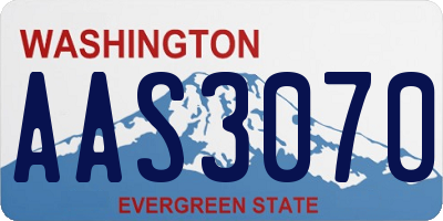 WA license plate AAS3070