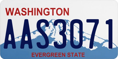 WA license plate AAS3071
