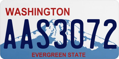WA license plate AAS3072