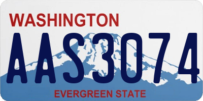 WA license plate AAS3074