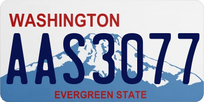 WA license plate AAS3077