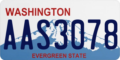 WA license plate AAS3078