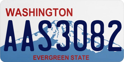 WA license plate AAS3082