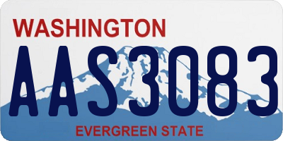 WA license plate AAS3083