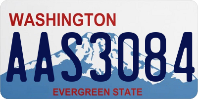 WA license plate AAS3084