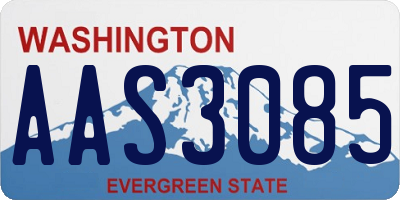 WA license plate AAS3085