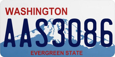 WA license plate AAS3086