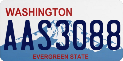 WA license plate AAS3088