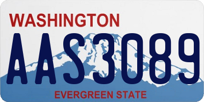 WA license plate AAS3089