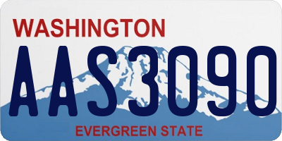 WA license plate AAS3090