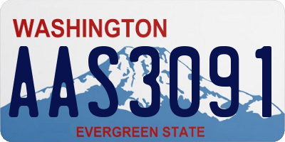 WA license plate AAS3091
