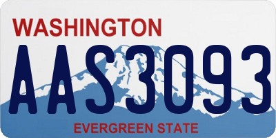 WA license plate AAS3093