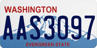 WA license plate AAS3097