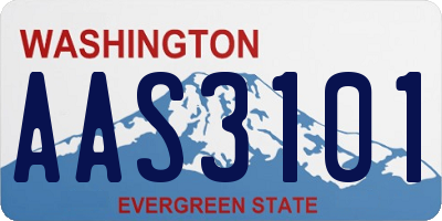 WA license plate AAS3101