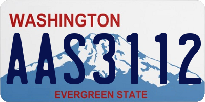 WA license plate AAS3112