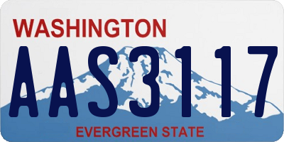 WA license plate AAS3117