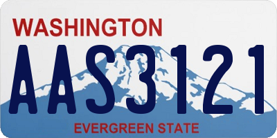WA license plate AAS3121