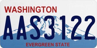 WA license plate AAS3122