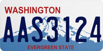 WA license plate AAS3124