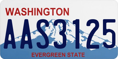 WA license plate AAS3125