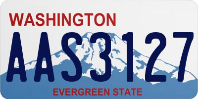 WA license plate AAS3127