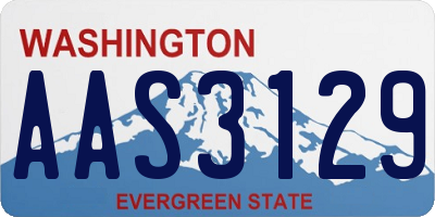 WA license plate AAS3129
