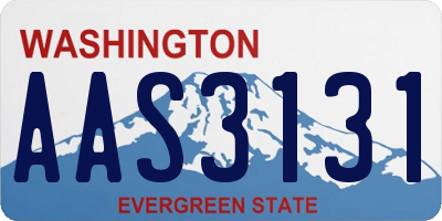 WA license plate AAS3131