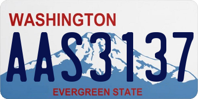 WA license plate AAS3137